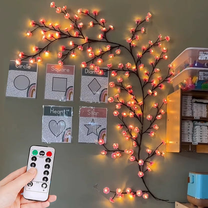 LED Cherry Blossom Branch Light with Remote Control Light String Desktop Bedside Tree Light Bedroom Hotel Decoration Night Light